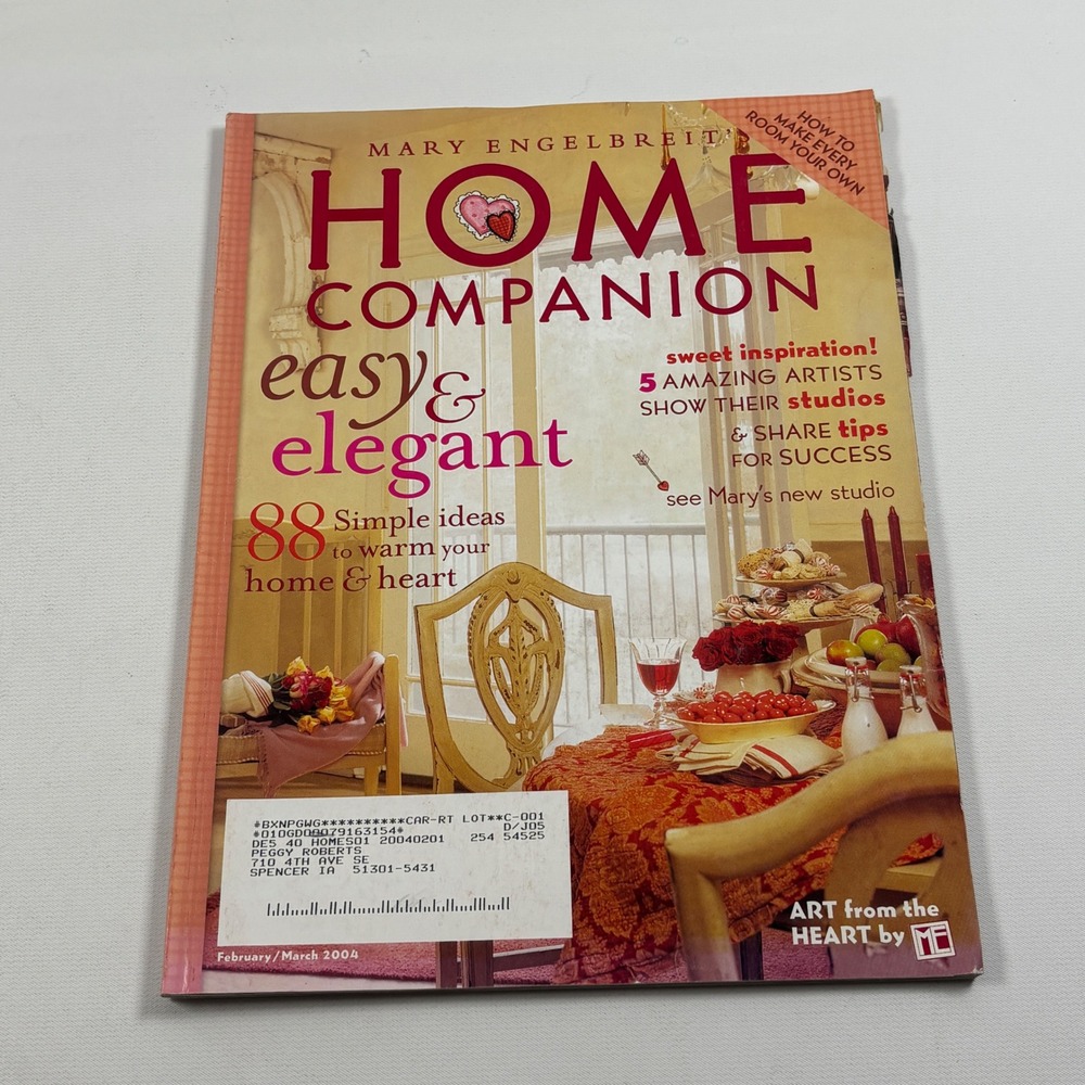 Mary Engelbreit Home Companion Magazine February March 2004 No Paper Doll